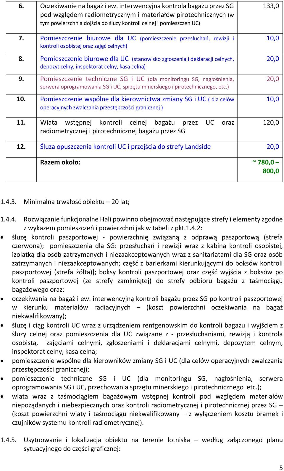 Pomieszczenie biurowe dla UC (pomieszczenie przesłuchań, rewizji i kontroli osobistej oraz zajęć celnych) 8.