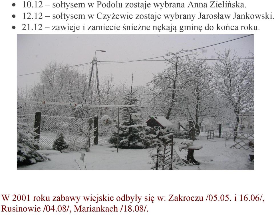 12 zawieje i zamiecie śnieżne nękają gminę do końca roku.