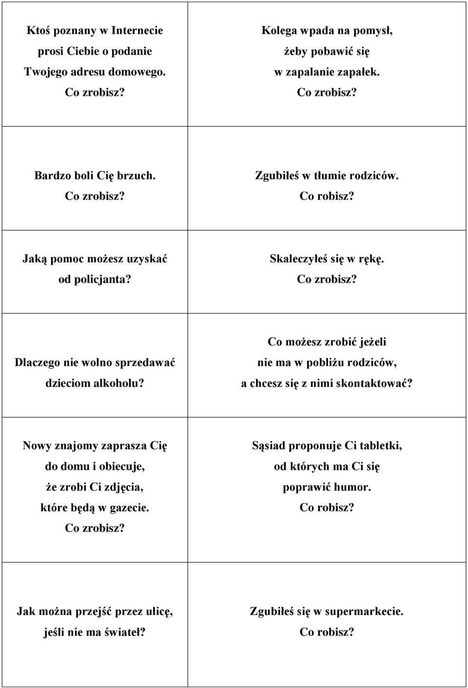 Dlaczego nie wolno sprzedawać dzieciom alkoholu? Co możesz zrobić jeżeli nie ma w pobliżu rodziców, a chcesz się z nimi skontaktować?