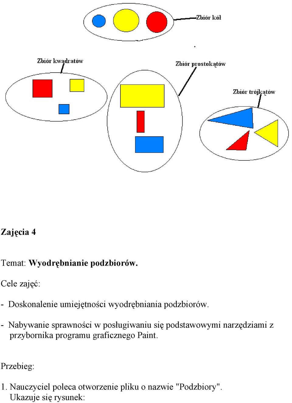 - Nabywanie sprawności w posługiwaniu się podstawowymi narzędziami z