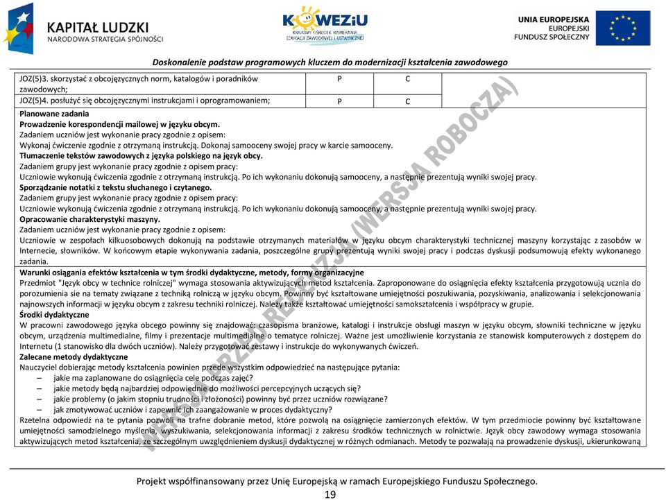 Zadaniem uczniów jest wykonanie pracy zgodnie z opisem: Wykonaj ćwiczenie zgodnie z otrzymaną instrukcją. Dokonaj samooceny swojej pracy w karcie samooceny.