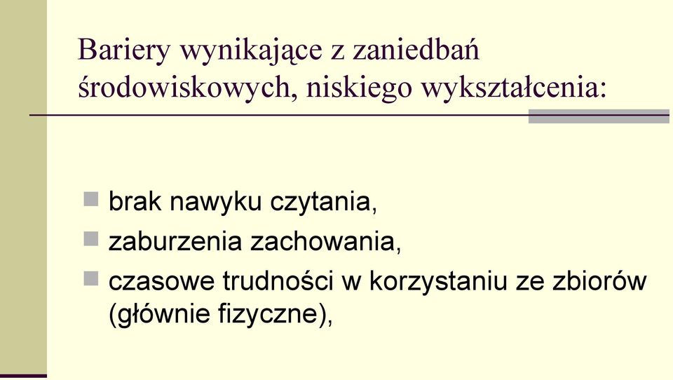 nawyku czytania, zaburzenia zachowania,