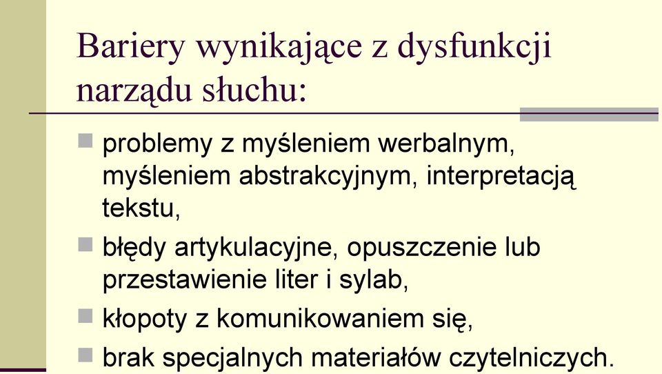 tekstu, błędy artykulacyjne, opuszczenie lub przestawienie liter i