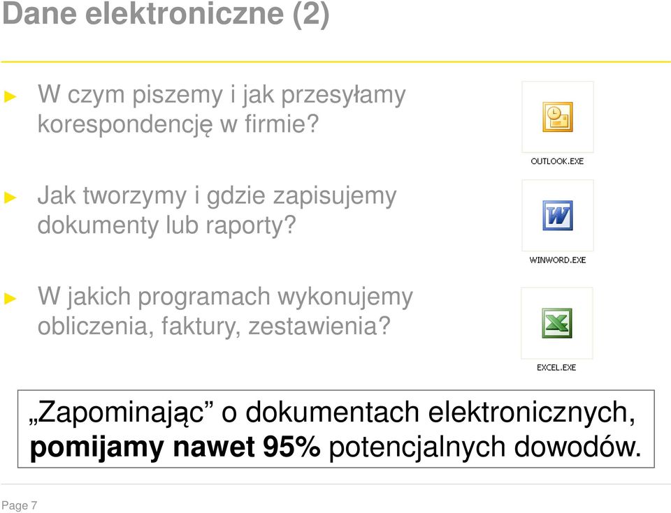 W jakich programach wykonujemy obliczenia, faktury, zestawienia?