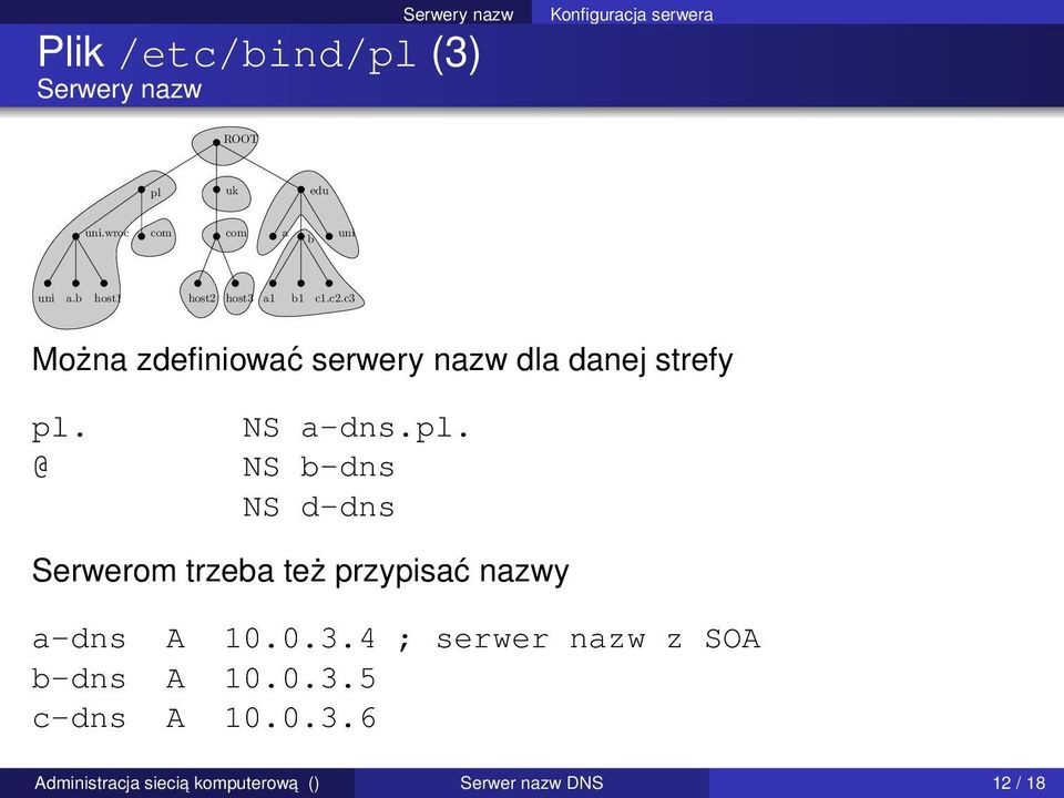 c3 Można zdefiniować serwery nazw dla danej strefy pl.