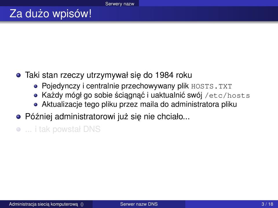 przechowywany plik HOSTS.