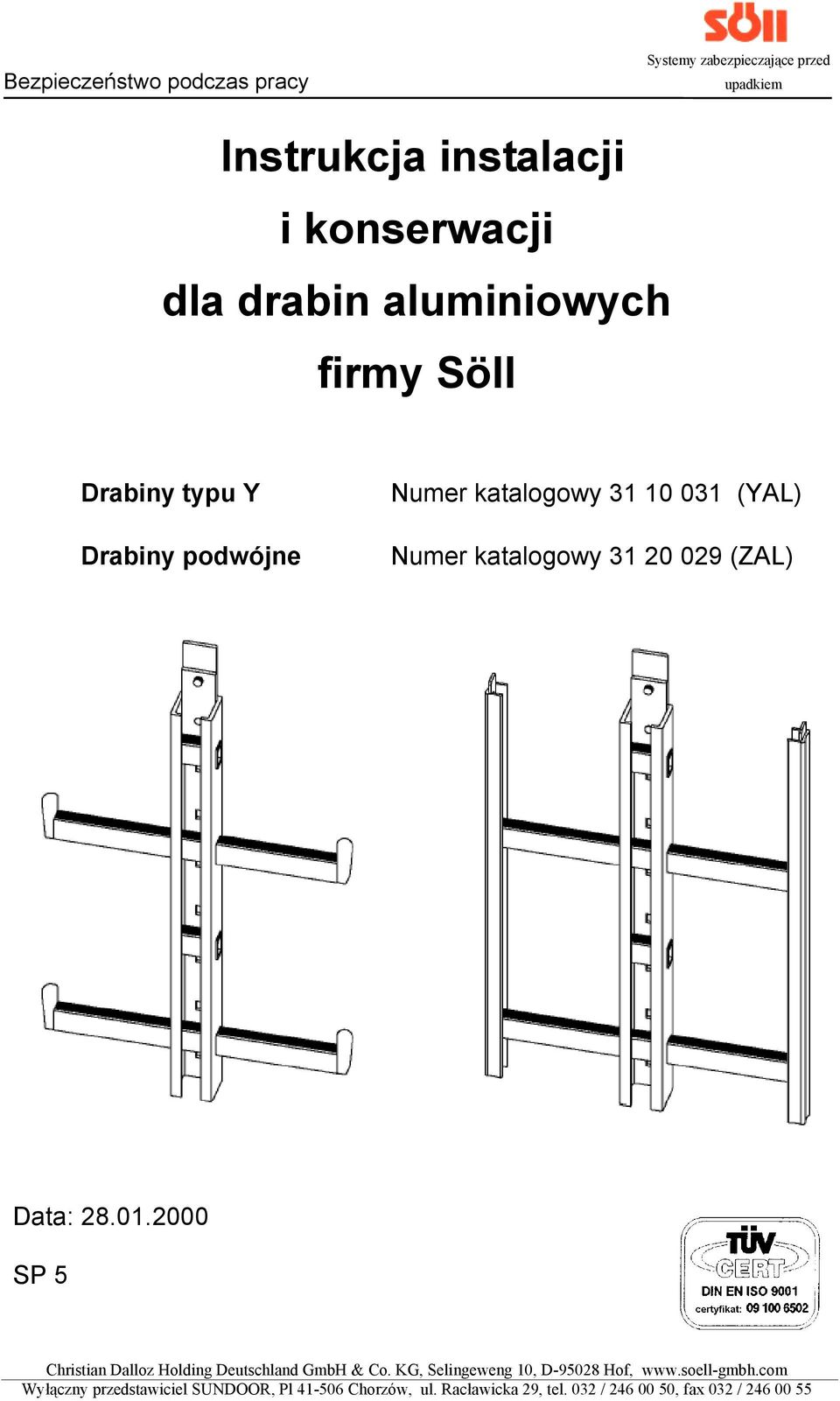 podwójne Numer katalogowy 31 10 031 (YAL) Numer