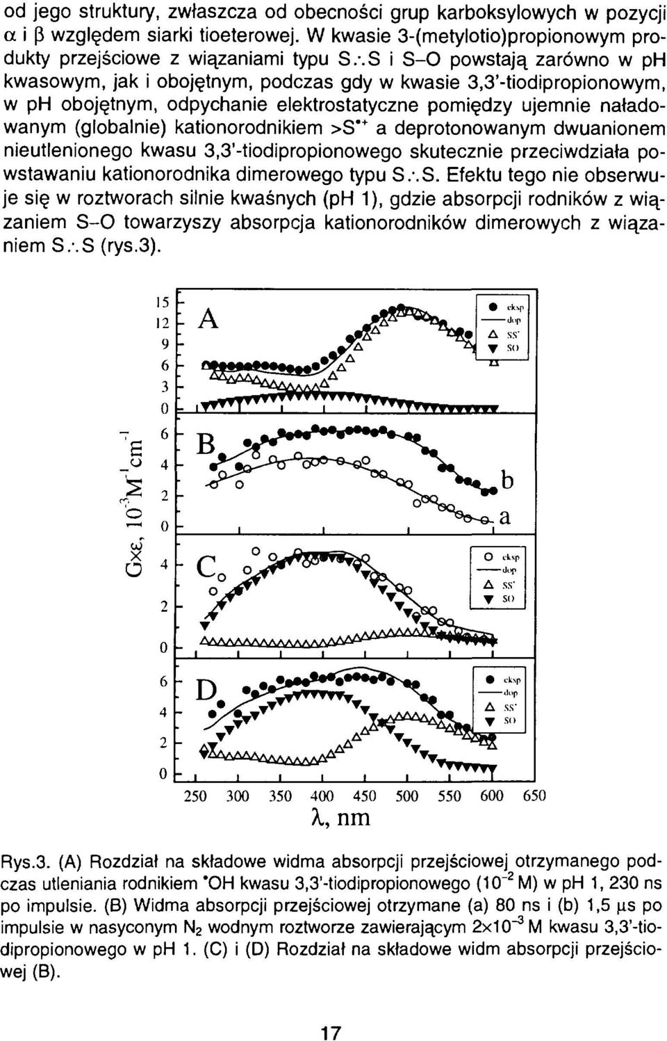 S i S-0 powstają zarówno w ph kwasowym, jak i obojętnym, podczas gdy w kwasie 3,3'-tiodipropionowym, w ph obojętnym, odpychanie elektrostatyczne pomiędzy ujemnie naładowanym (globalnie)