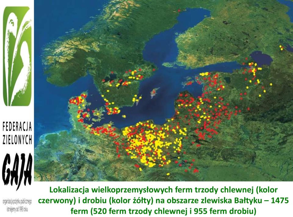 żółty) na obszarze zlewiska Bałtyku 1475