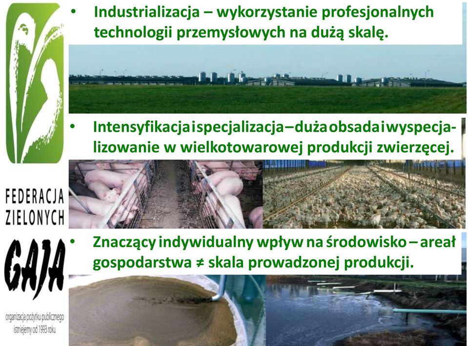 Intensyfikacjaispecjalizacja dużaobsadaiwyspecjalizowanie w