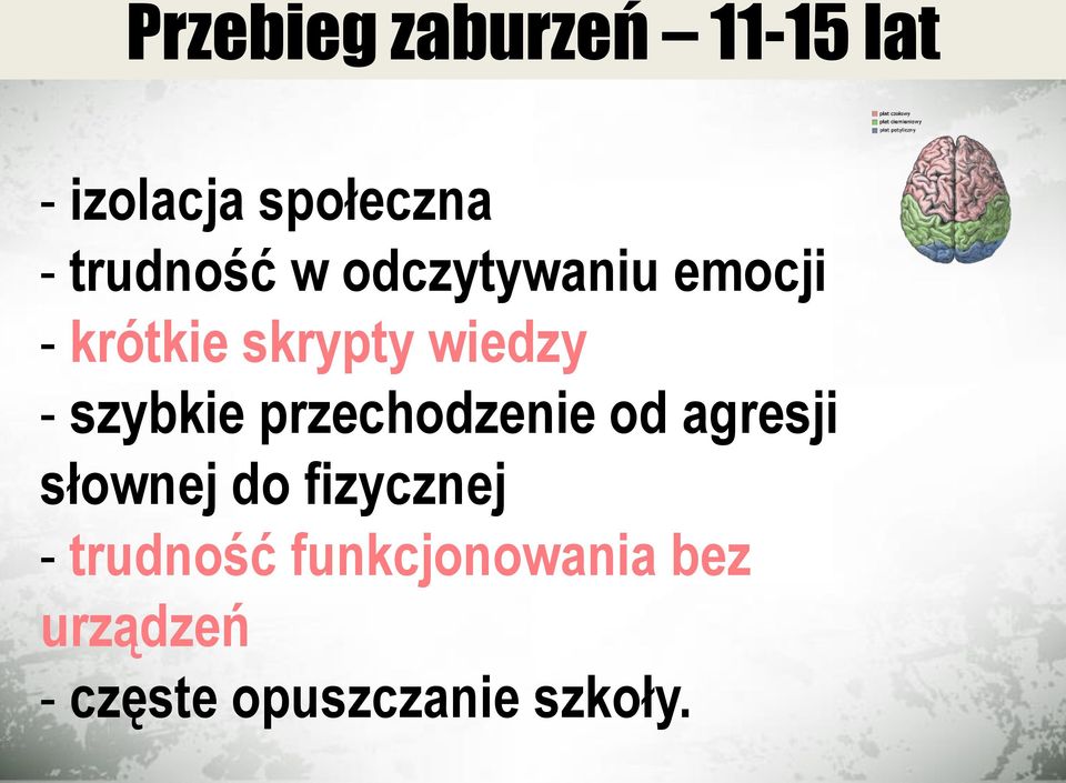 szybkie przechodzenie od agresji słownej do fizycznej -