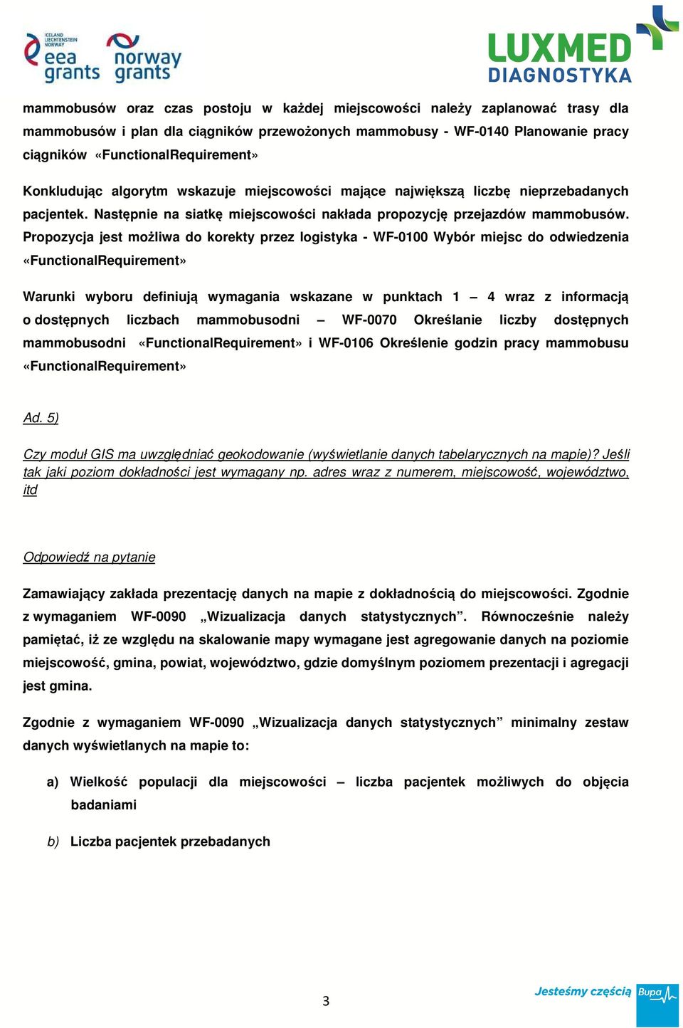 Propozycja jest możliwa do korekty przez logistyka - WF-0100 Wybór miejsc do odwiedzenia «FunctionalRequirement» Warunki wyboru definiują wymagania wskazane w punktach 1 4 wraz z informacją o
