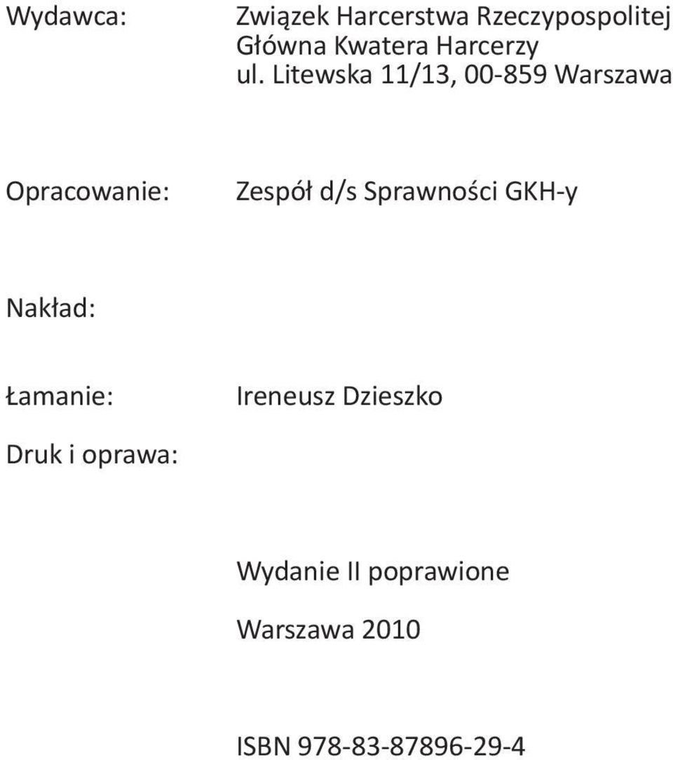 Litewska 11/13, 00-859 Warszawa Opracowanie: Zespół d/s