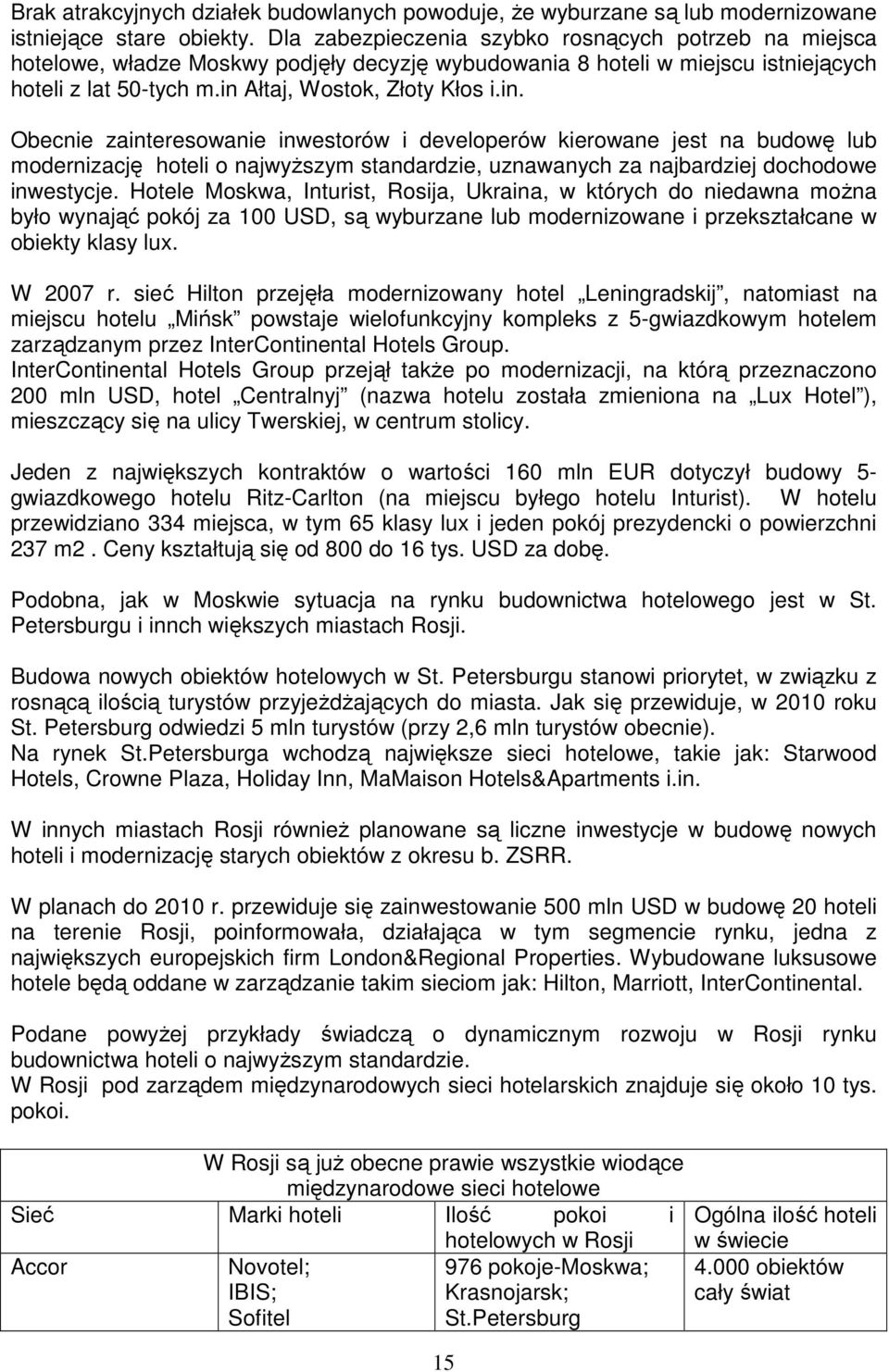 Ałtaj, Wostok, Złoty Kłos i.in.