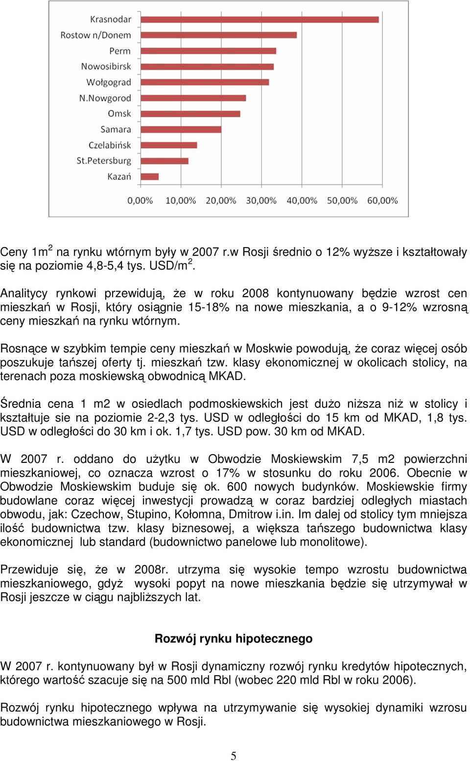 Rosnące w szybkim tempie ceny mieszkań w Moskwie powodują, Ŝe coraz więcej osób poszukuje tańszej oferty tj. mieszkań tzw.