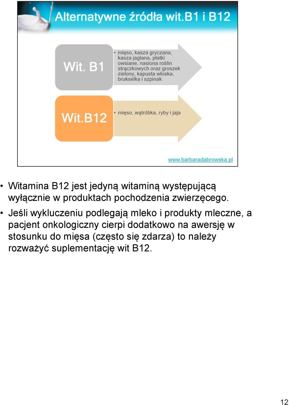 Jeśli wykluczeniu podlegają mleko i produkty mleczne, a pacjent