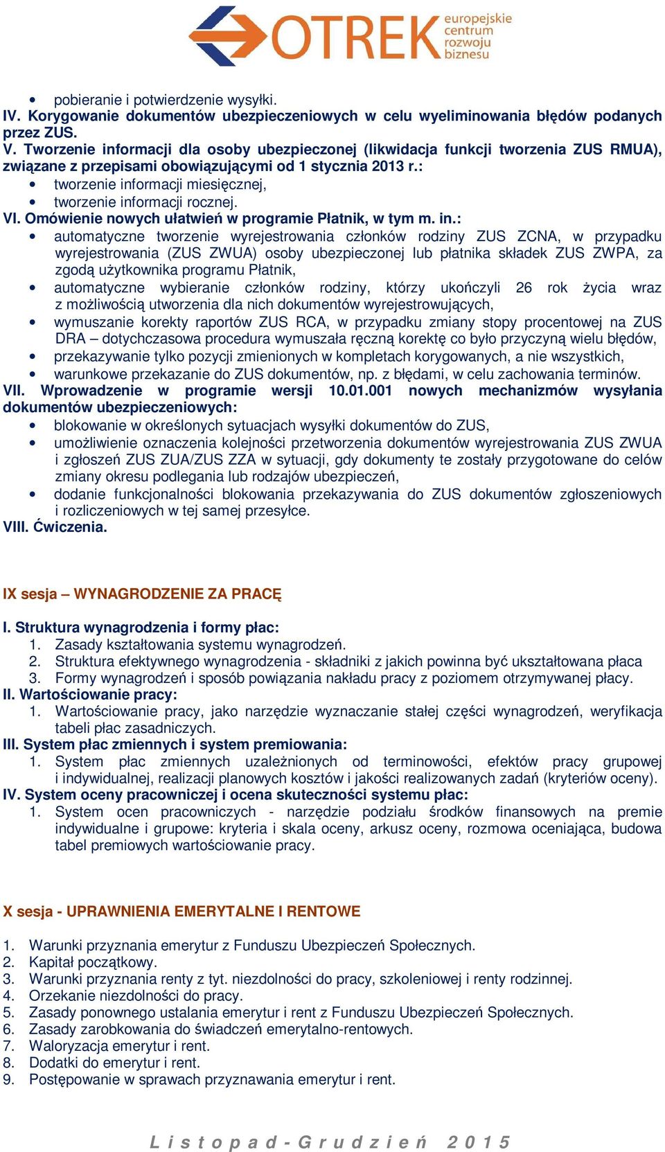 : tworzenie inf