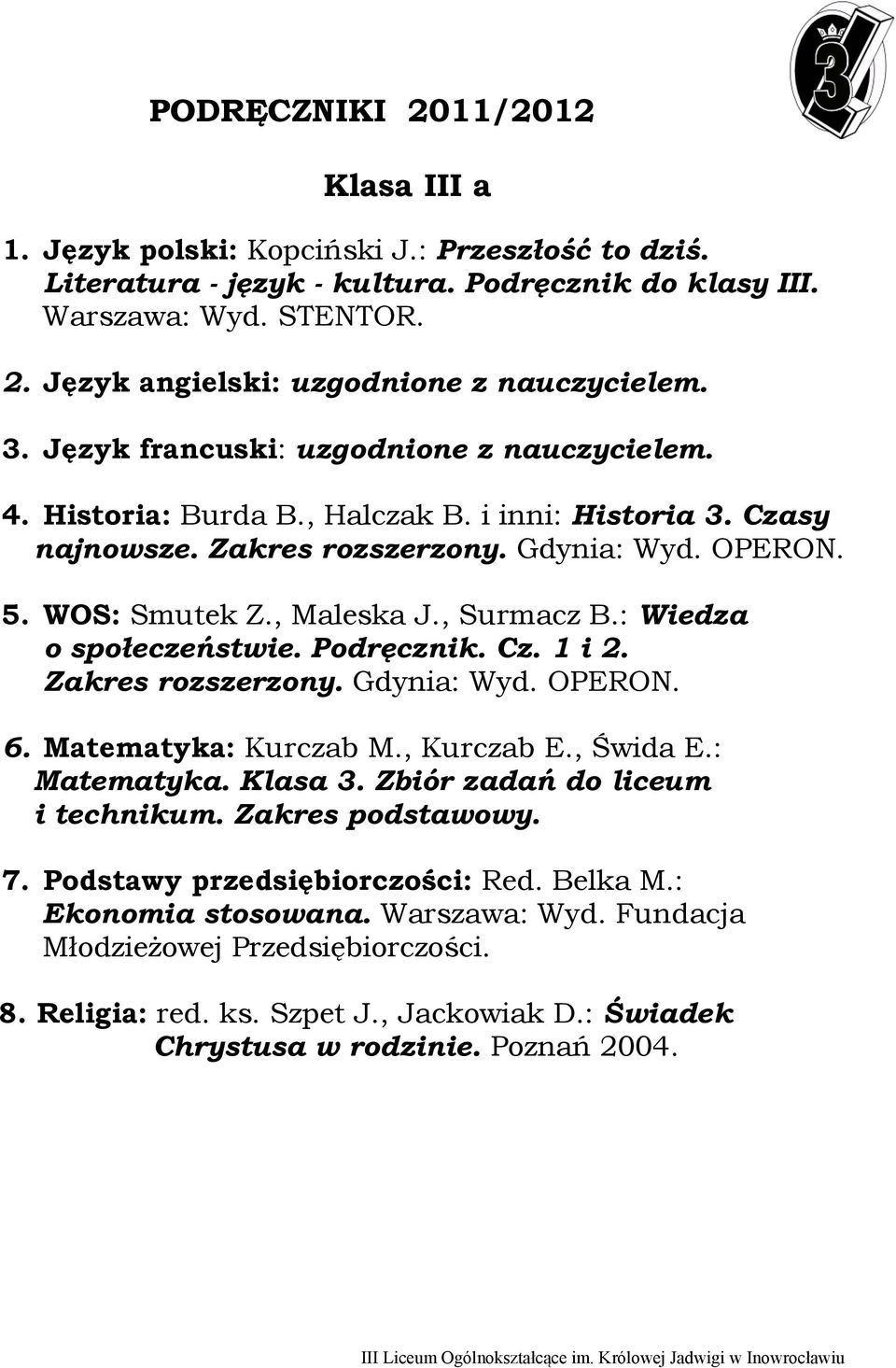 STENTOR. 3. Język francuski: uzgodnione z nauczycielem. najnowsze.