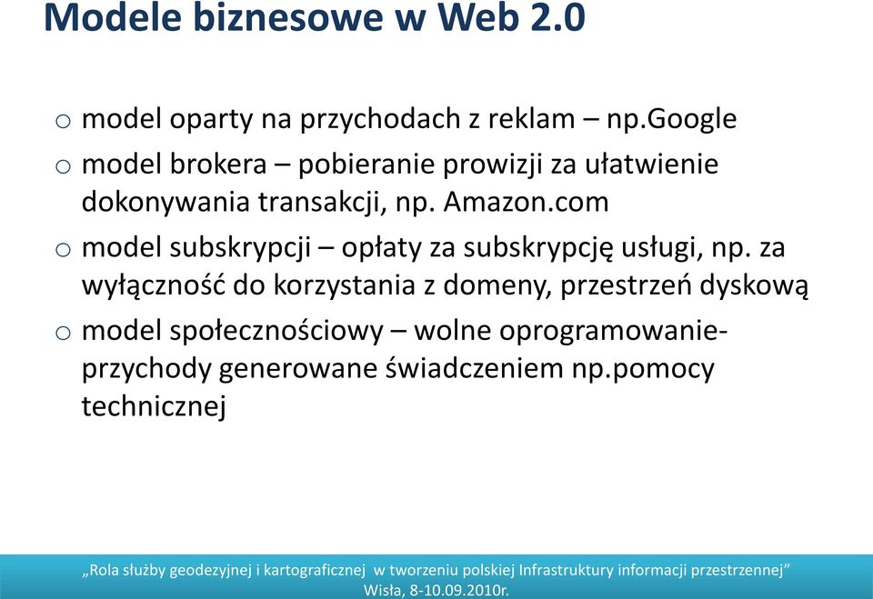 com o model subskrypcji opłaty za subskrypcję usługi, np.