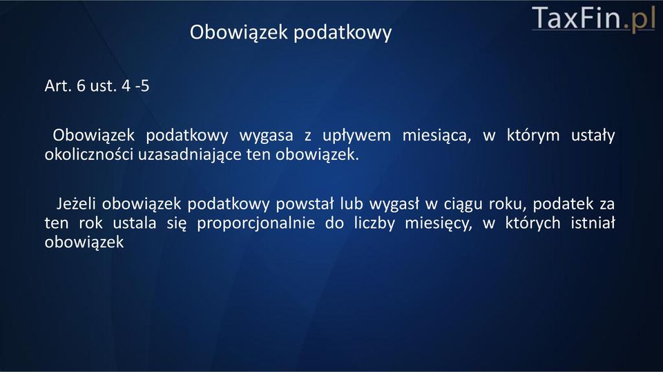 okoliczności uzasadniające ten obowiązek.