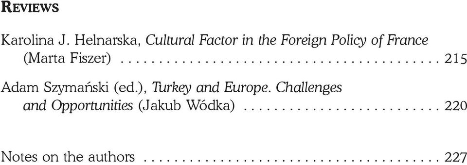 ......................................... 215 Adam Szymański (ed.