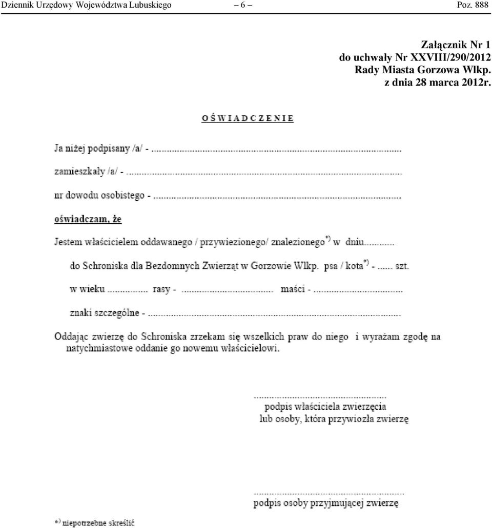 888 Załącznik Nr 1 do uchwały