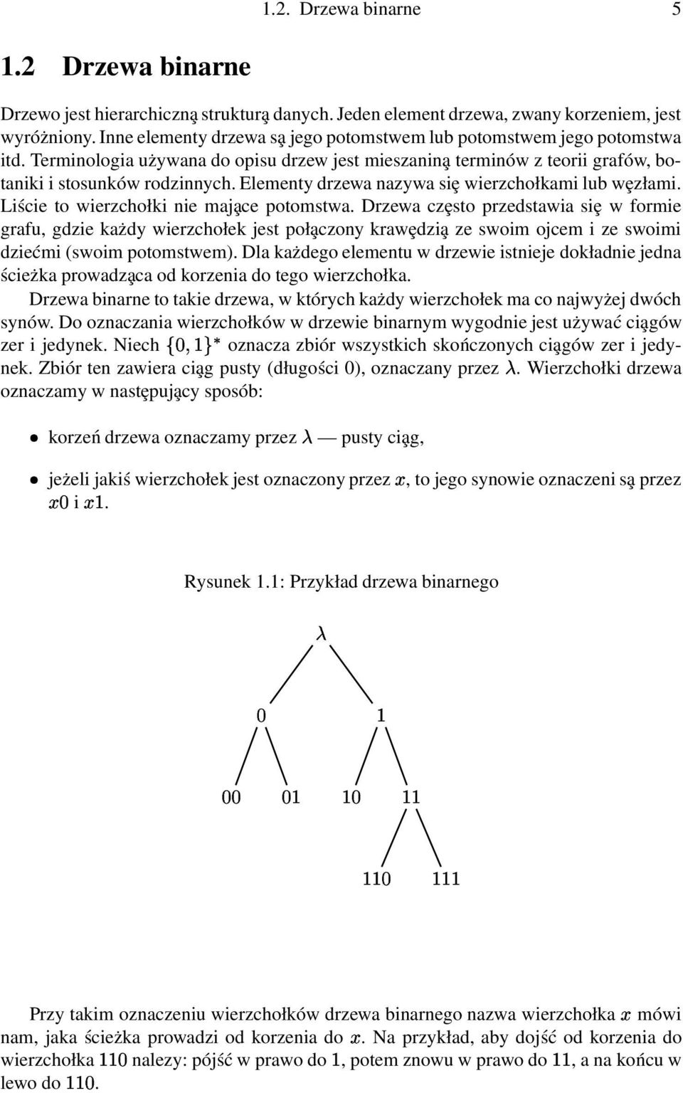 Elementy drzewa nazywa siȩ wierzchołkami lub wȩzłami. Liście to wierzchołki nie maj ace potomstwa.