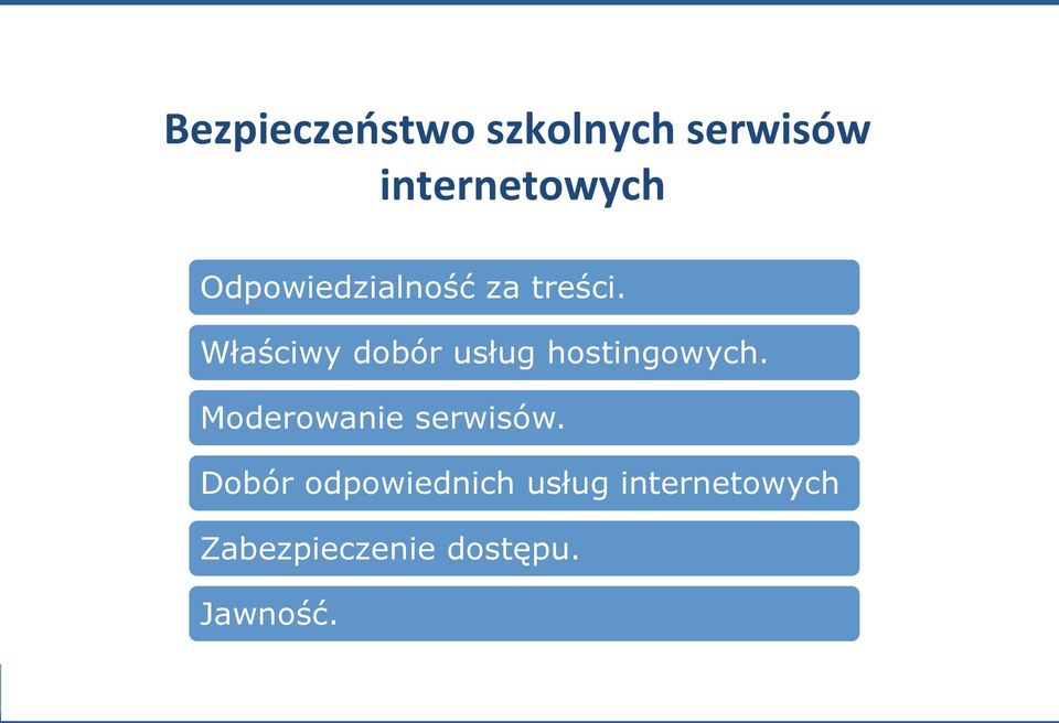 Właściwy dobór usług hostingowych.