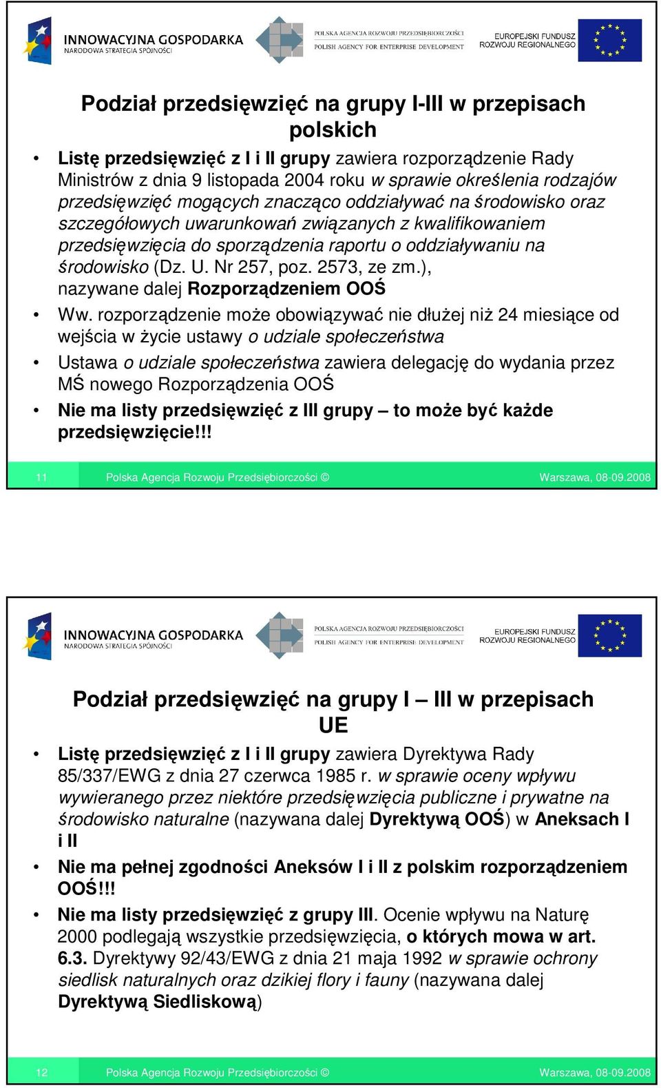 Nr 257, poz. 2573, ze zm.), nazywane dalej Rozporządzeniem OOŚ Ww.