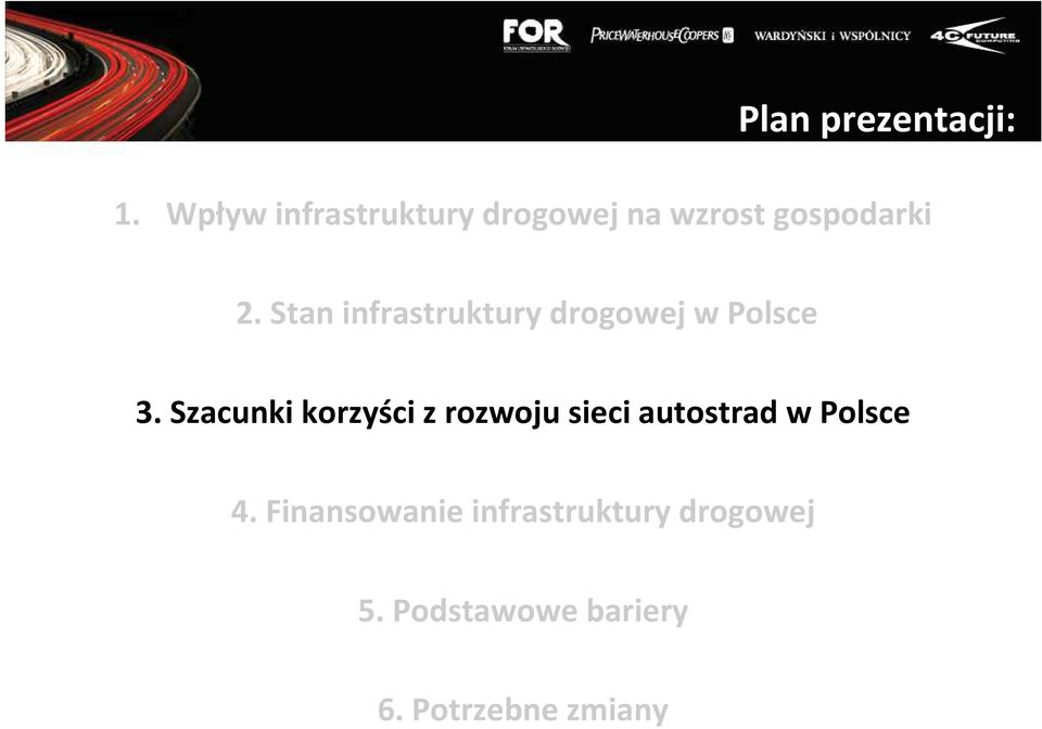 Stan infrastruktury drogowej w Polsce 3.