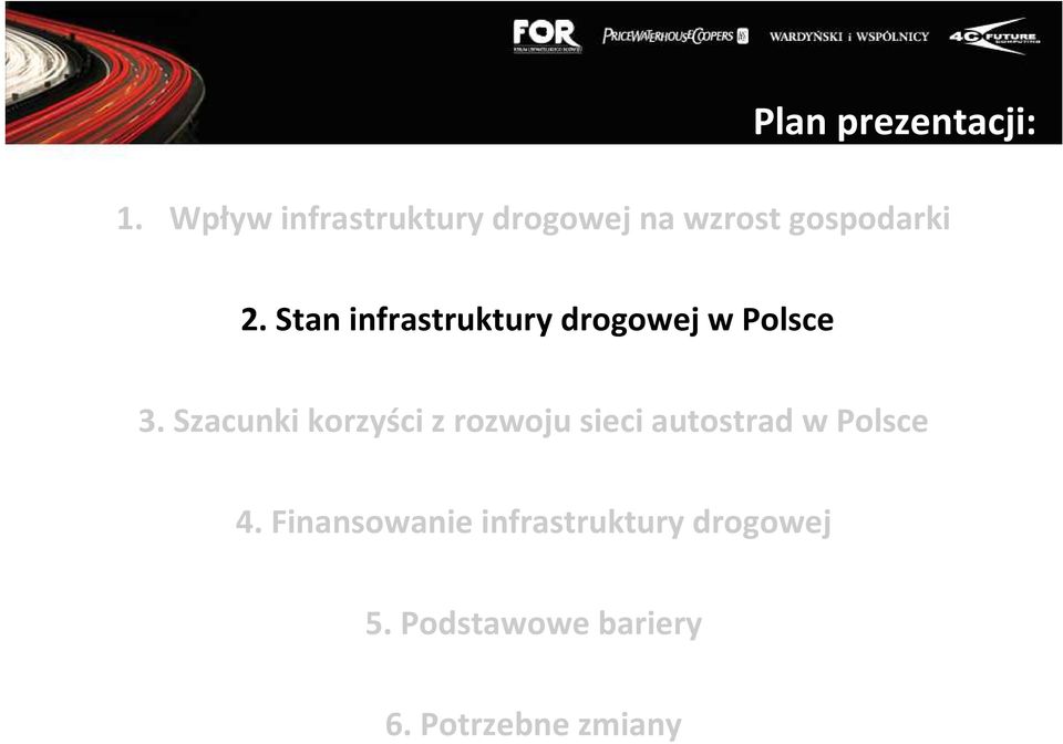 Stan infrastruktury drogowej w Polsce 3.