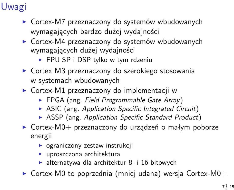 Field Programmable Gate Array) ASIC (ang. Application Specific Integrated Circuit) ASSP (ang.