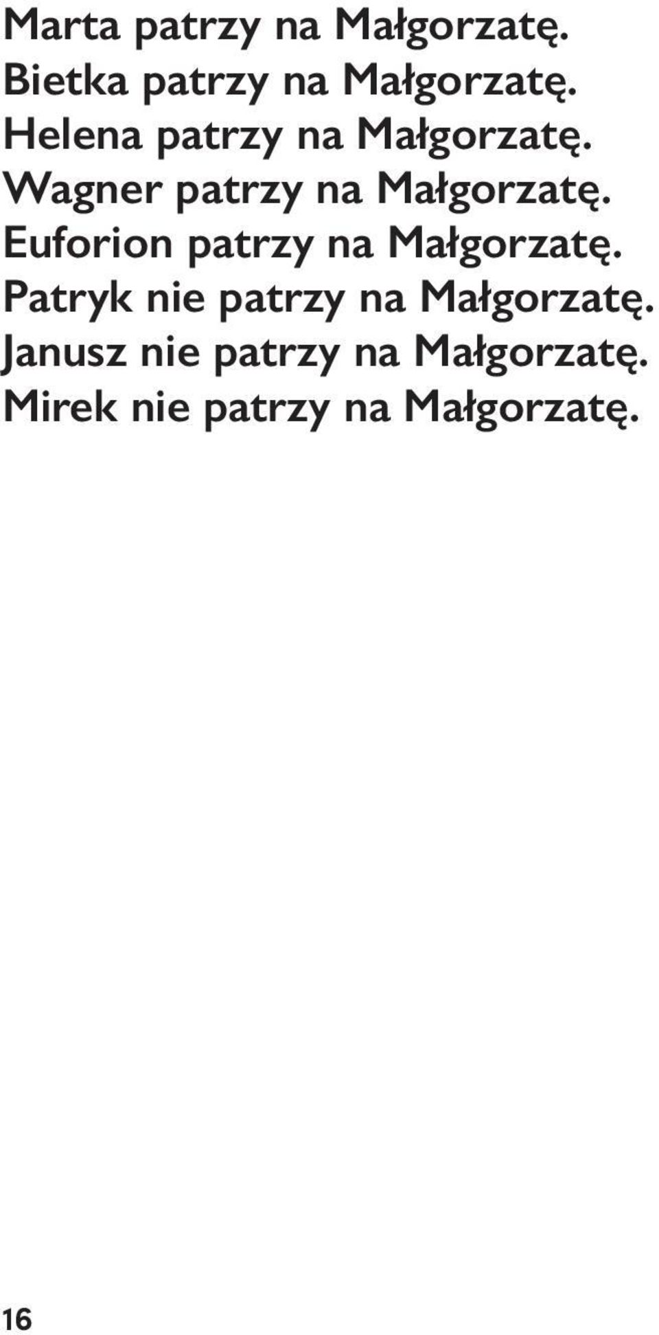 Euforion patrzy na Małgorzatę.