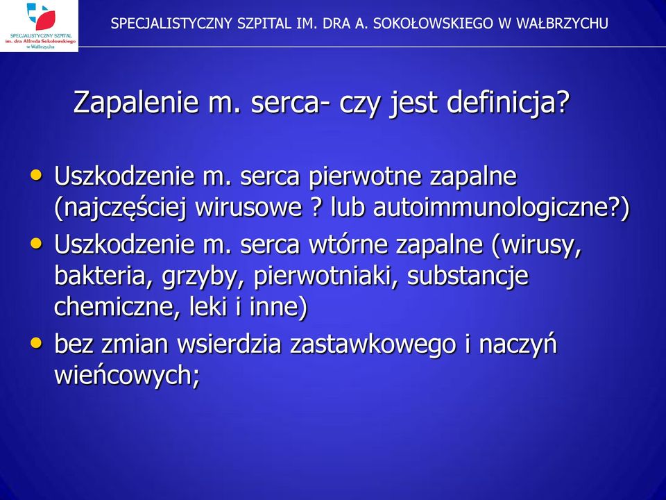 ) Uszkodzenie m.