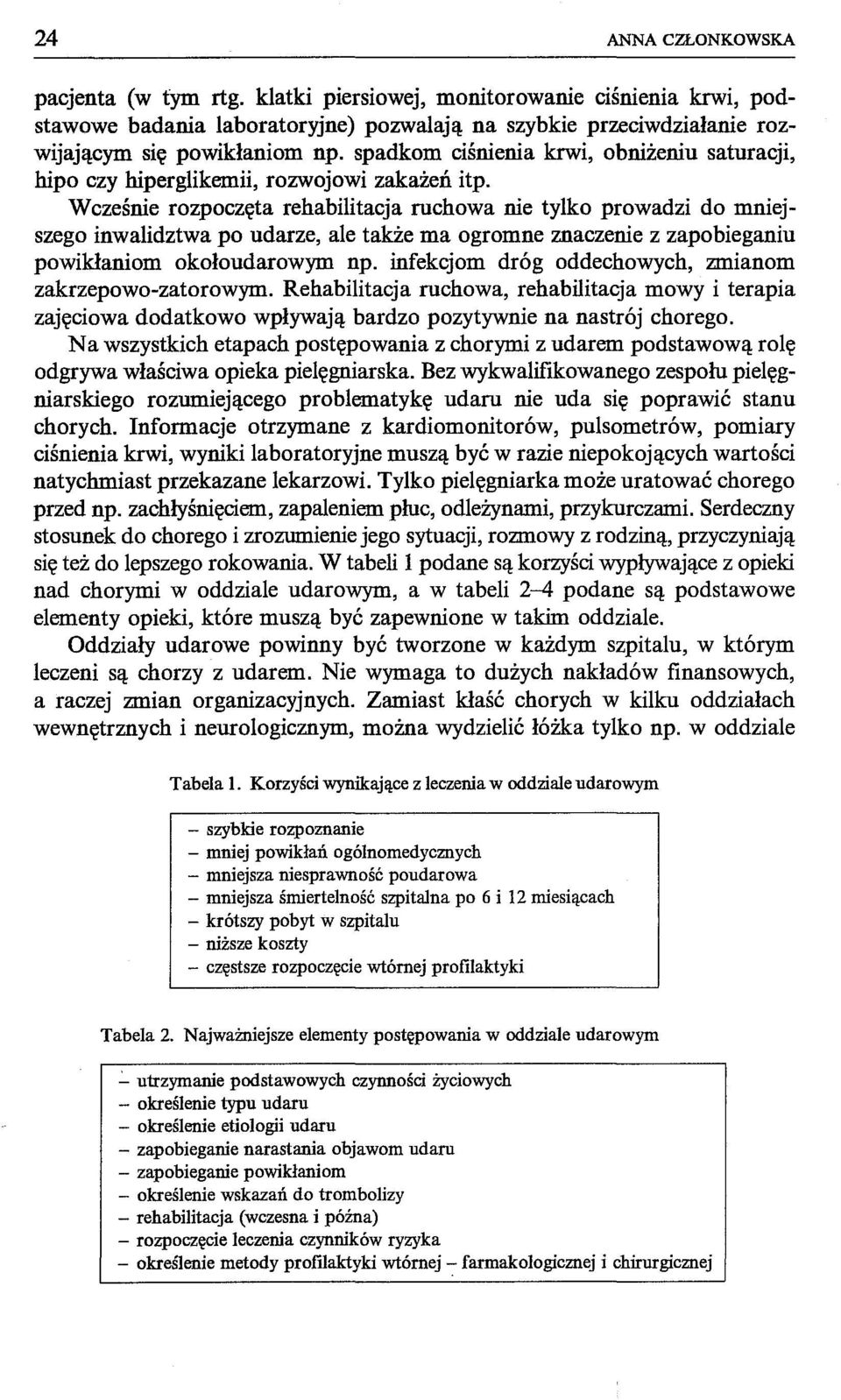 Wcześnie rozpoczęta rehabilitacja ruchowa nie tylko prowadzi do mniejszego inwalidztwa po udarze, ale także ma ogromne znaczenie z zapobieganiu powikłaniom okołoudarowym np.