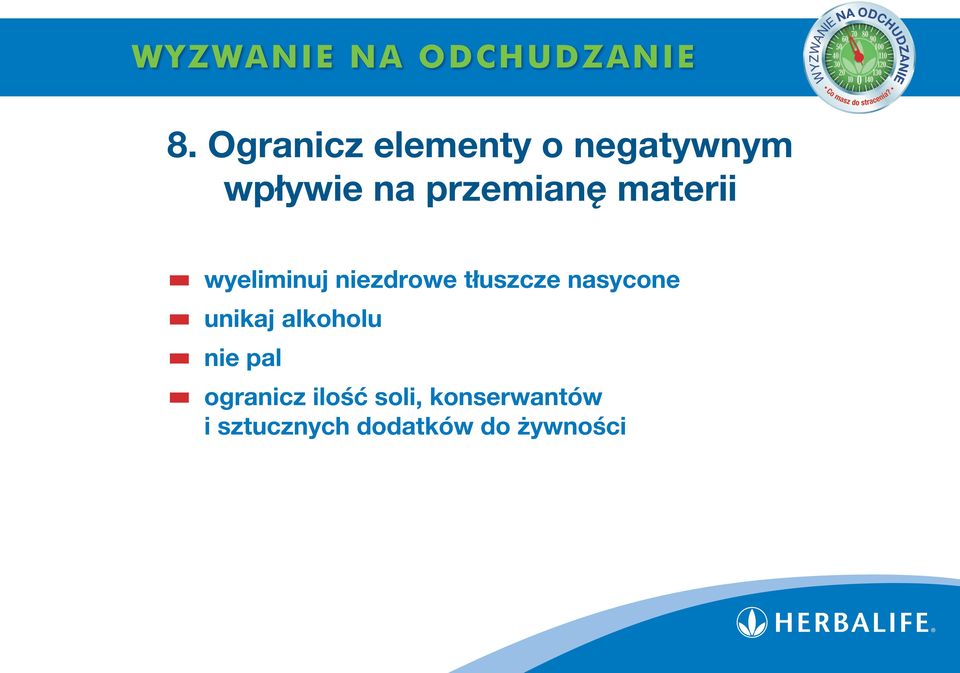 nasycone unikaj alkoholu nie pal ogranicz ilość