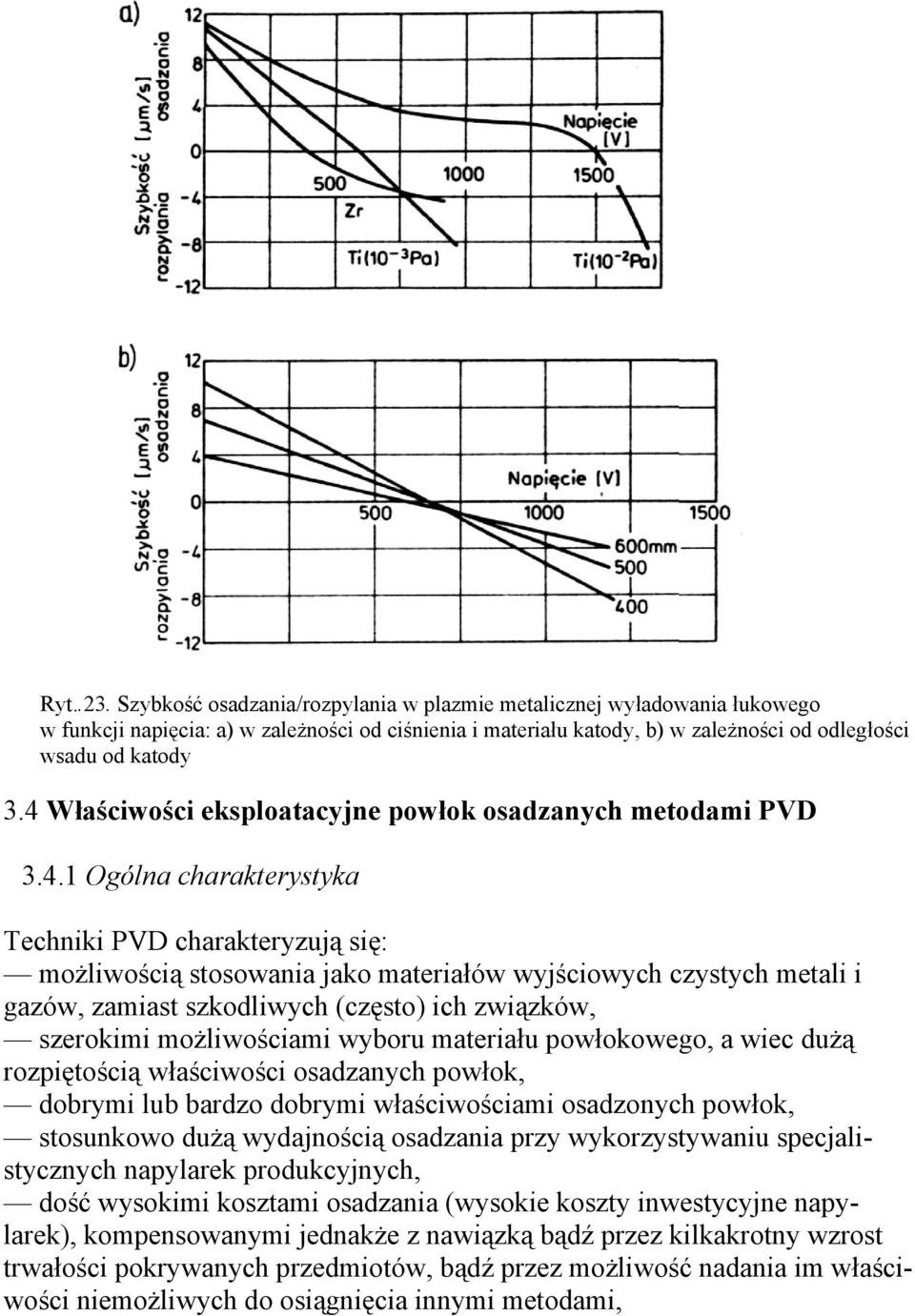 zamiast szkodliwych (często) ich związków, szerokimi możliwościami wyboru materiału powłokowego, a wiec dużą rozpiętością właściwości osadzanych powłok, dobrymi lub bardzo dobrymi właściwościami