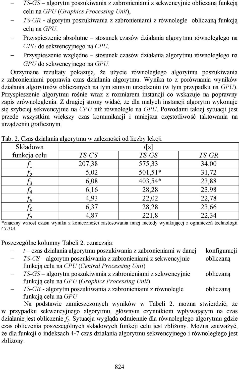 Przyspieszenie względne stosunek czasów działania algorytmu równoległego na GPU do sekwencyjnego na GPU.