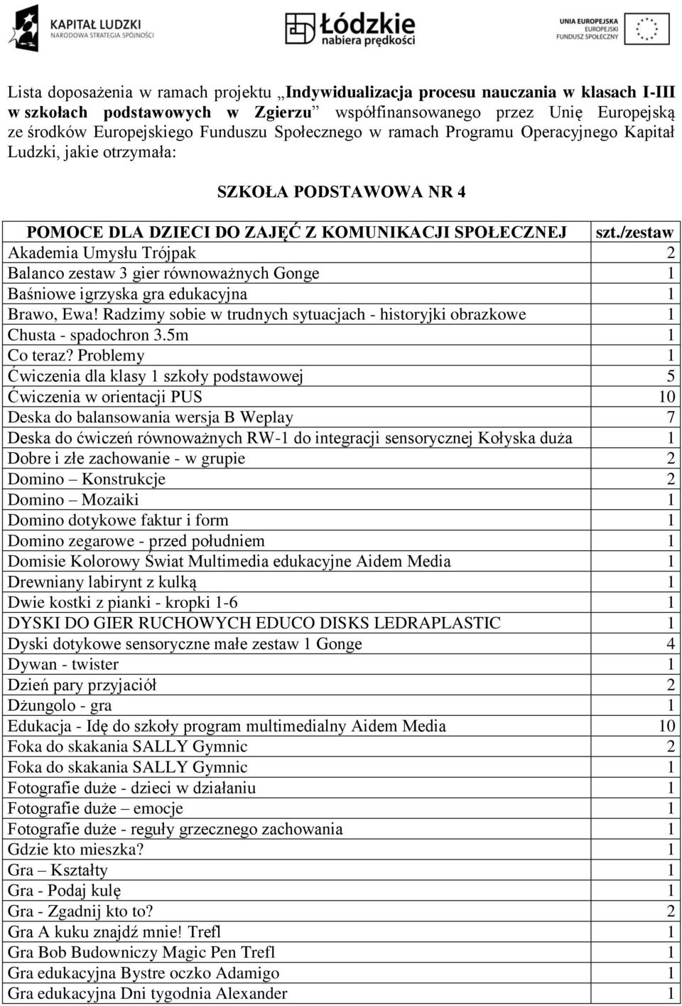 /zestaw Akademia Umysłu Trójpak 2 Balanco zestaw 3 gier równoważnych Gonge 1 Baśniowe igrzyska gra edukacyjna 1 Brawo, Ewa!