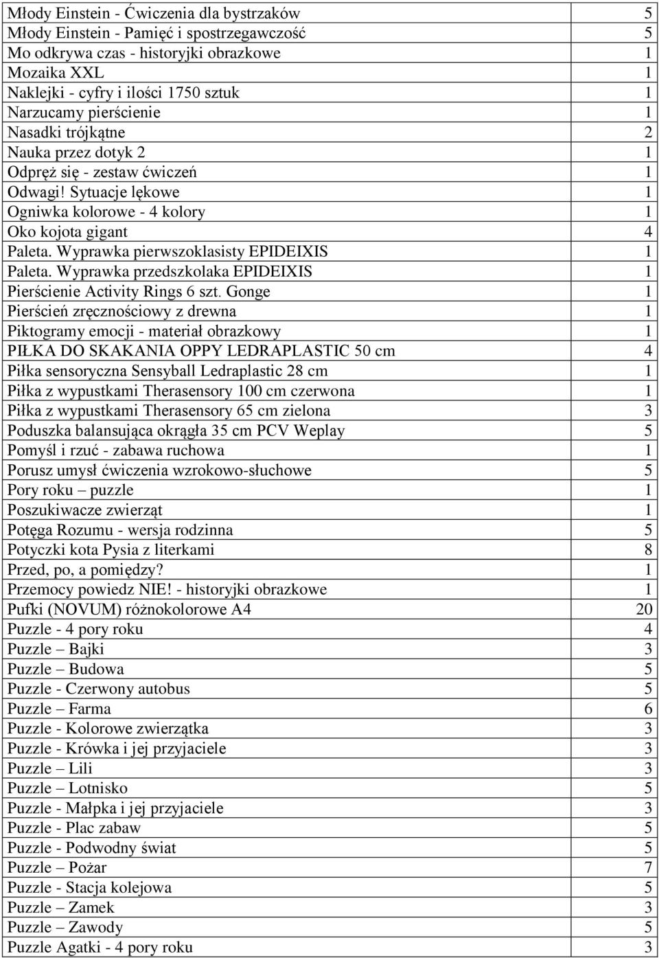 Wyprawka pierwszoklasisty EPIDEIXIS 1 Paleta. Wyprawka przedszkolaka EPIDEIXIS 1 Pierścienie Activity Rings 6 szt.