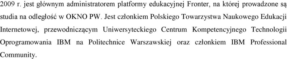 studia na odległość w OKNO PW.