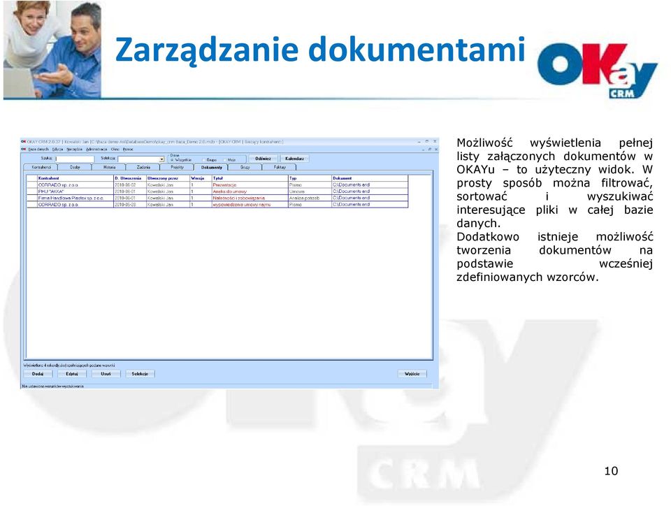 W prosty sposób można filtrować, sortować i wyszukiwać interesujące pliki w