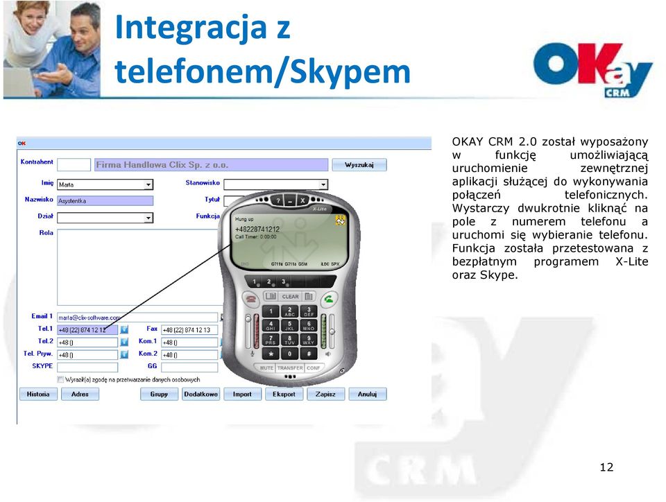 służącej do wykonywania połączeń telefonicznych.