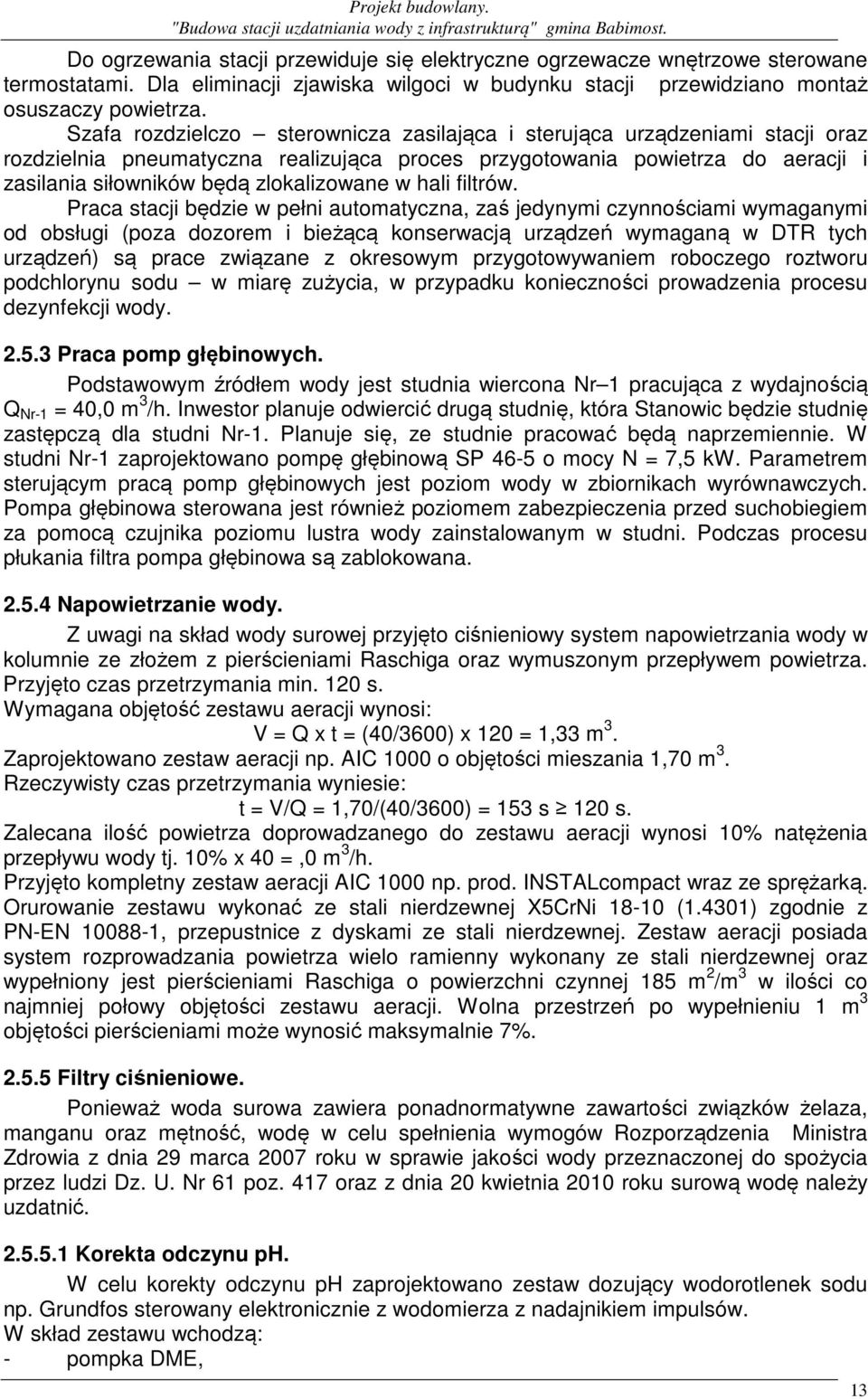 w hali filtrów.