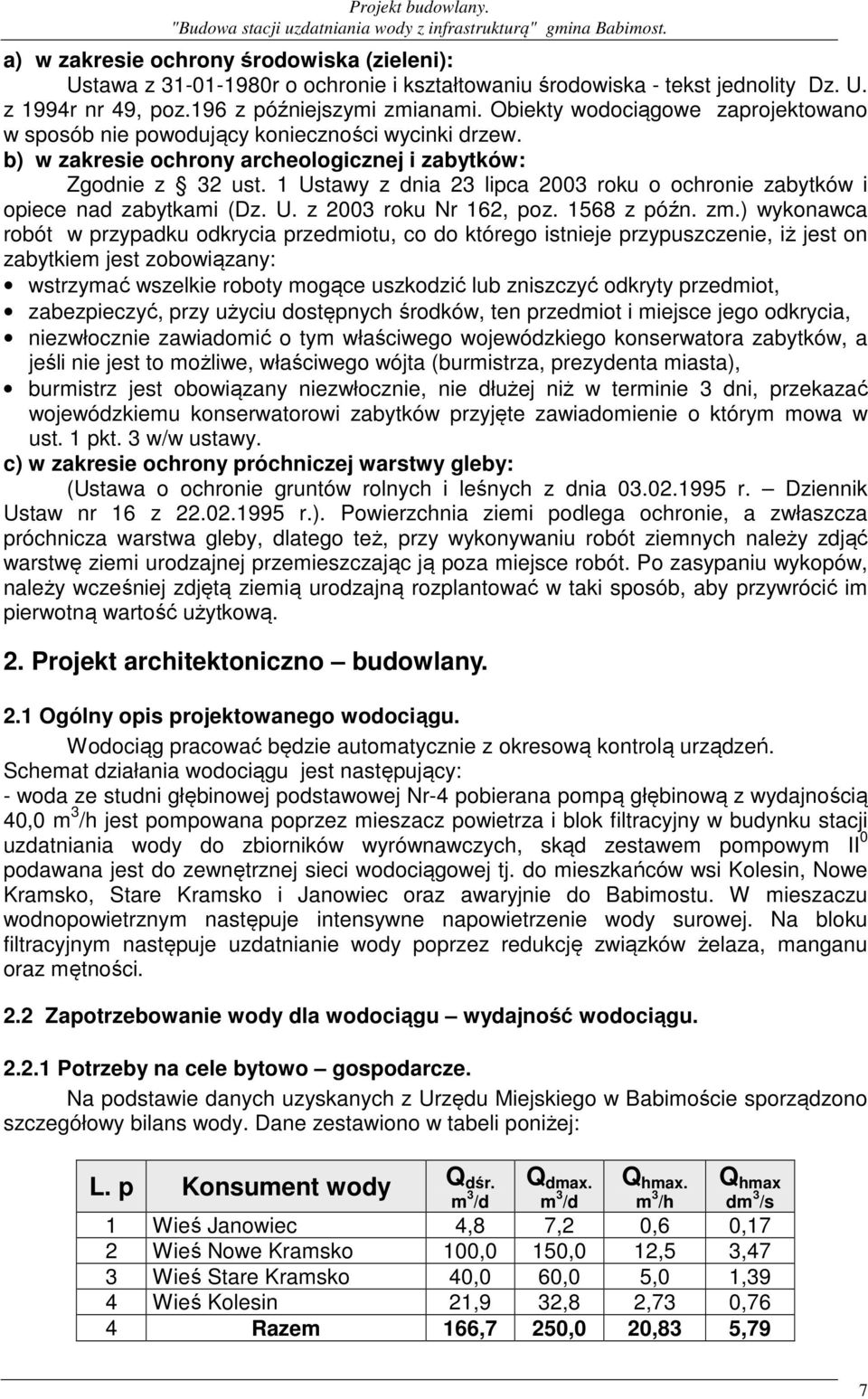 1 Ustawy z dnia 23 lipca 2003 roku o ochronie zabytków i opiece nad zabytkami (Dz. U. z 2003 roku Nr 162, poz. 1568 z późn. zm.