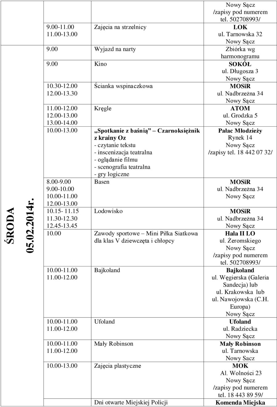 scenografia teatralna 10.15-11.15 12.45-13.45 10.