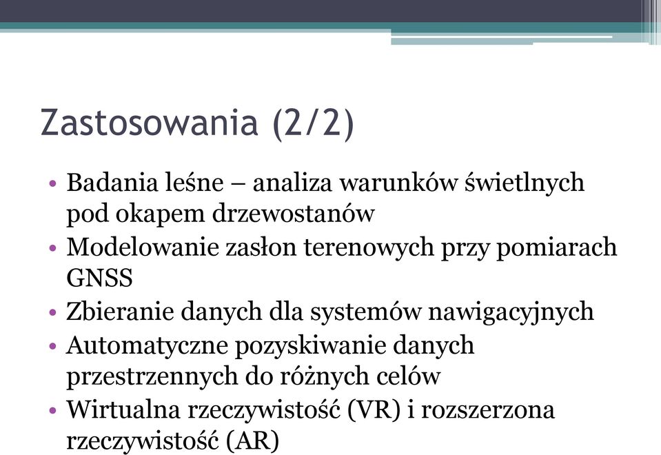 danych dla systemów nawigacyjnych Automatyczne pozyskiwanie danych