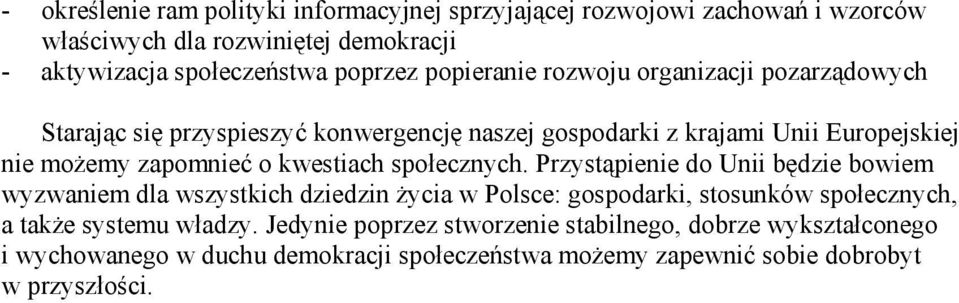 kwestiach społecznych.