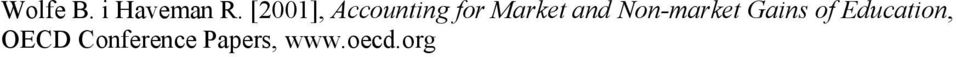 and Non-market Gains of