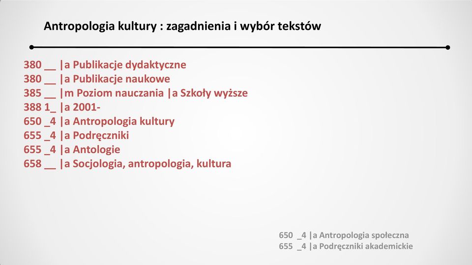 Antropologia kultury 655 _4 a Podręczniki 655 _4 a Antologie 658 a Socjologia,